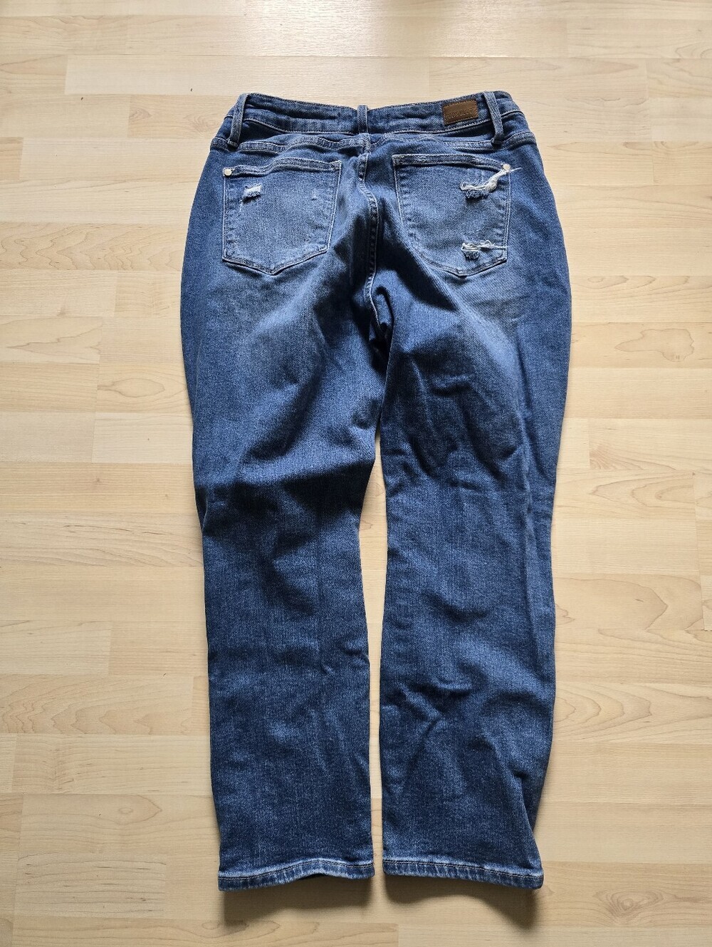 Judy Blue Embroidered Rainbow Pocket Straight Fit Jeans Size 14W - Picture 4 of 13
